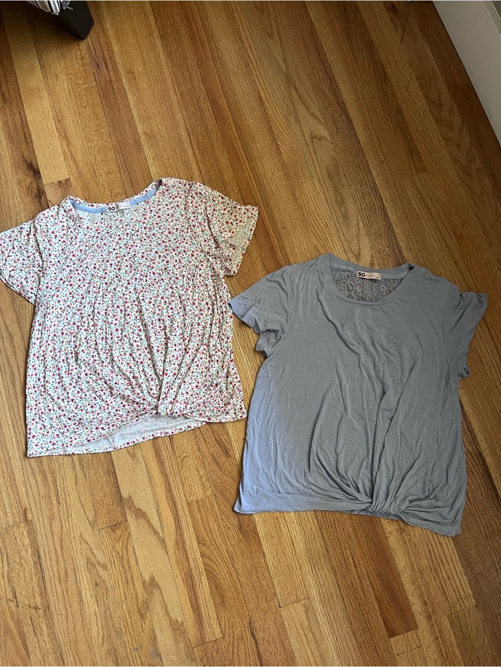 Women’s So Set of Two Tops sky blue and floral